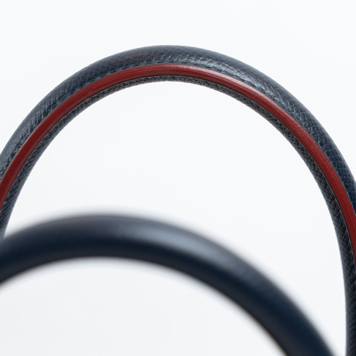 Hermes Blue Indigo and Rouge Epsom Leather Contour Birkin 35