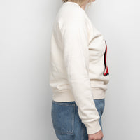 Gucci Cream Cotton Sequin GG Apple Sweater Size XS