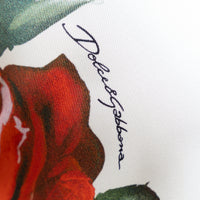 Dolce & Gabbana White Silk Floral Print Button Up Size 44