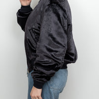 Dior Black Textured Fabric Bomber Jacket Size 50