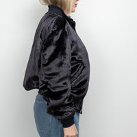 Dior Black Textured Fabric Bomber Jacket Size 50