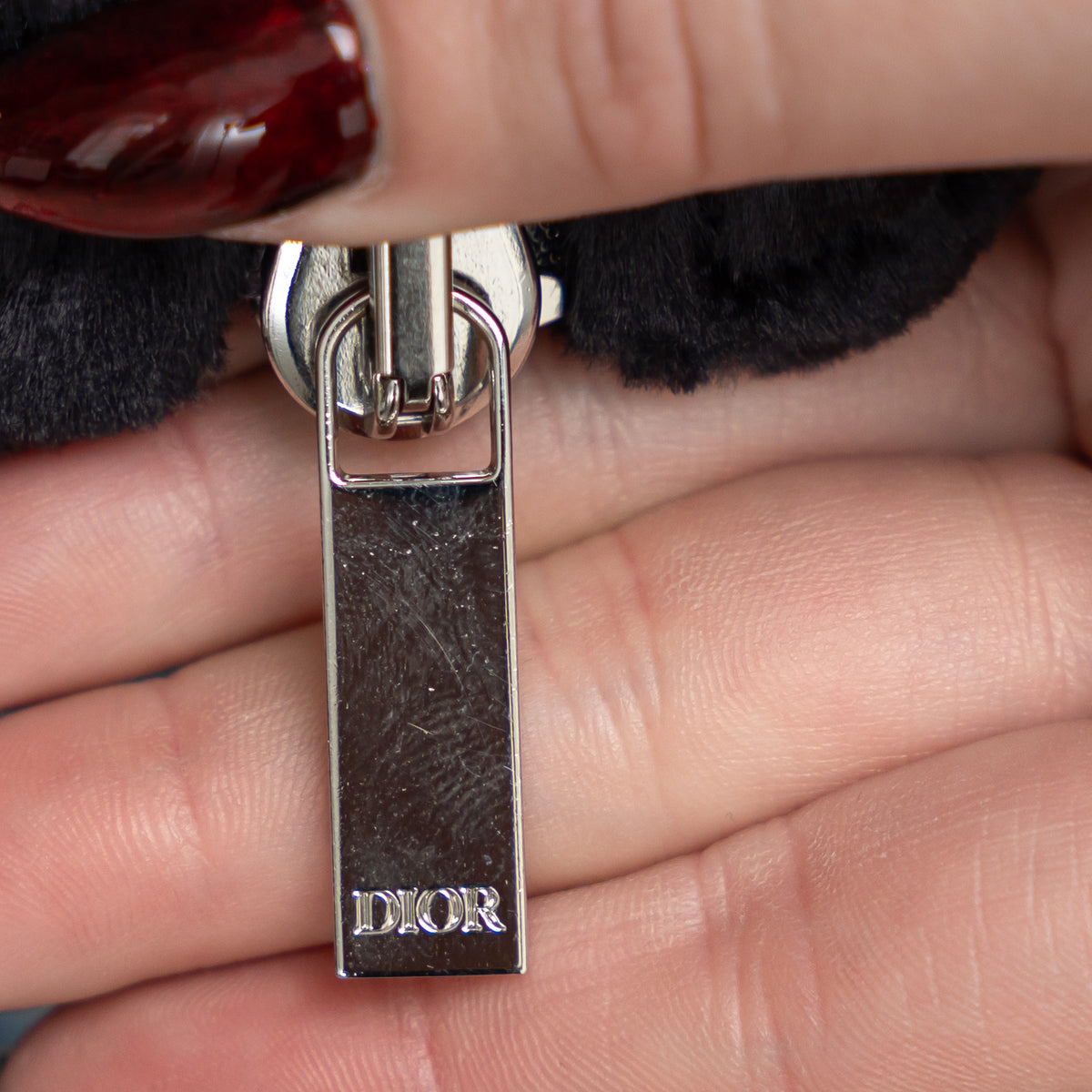 Dior Black Textured Fabric Bomber Jacket Size 50