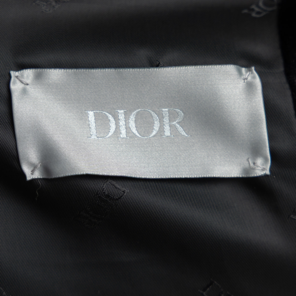 Dior Black Textured Fabric Bomber Jacket Size 50