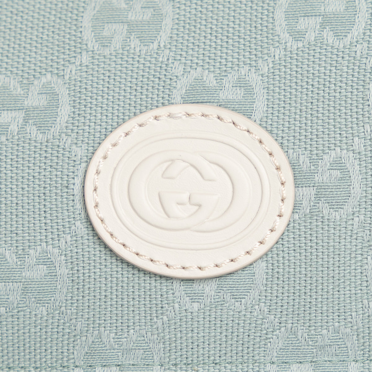 Gucci White Nylon and Blue GG Canvas Puffer Down Vest Size 42