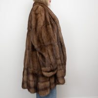 Sojuzpushnina Brown Russian Sable Fur Overcoat