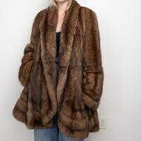 Sojuzpushnina Brown Russian Sable Fur Overcoat