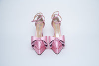 Mach & Mach Pink Satin Bow Heels Size 40