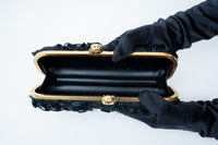 Alexander McQueen Lace Clutch with Gold Details