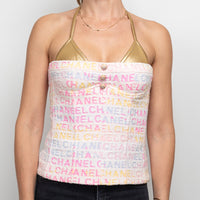 Pre-Loved Chanel™ White Multicolour Tweed Top Size 36