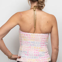 Pre-Loved Chanel™ White Multicolour Tweed Top Size 36