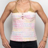 Pre-Loved Chanel™ White Multicolour Tweed Top Size 36