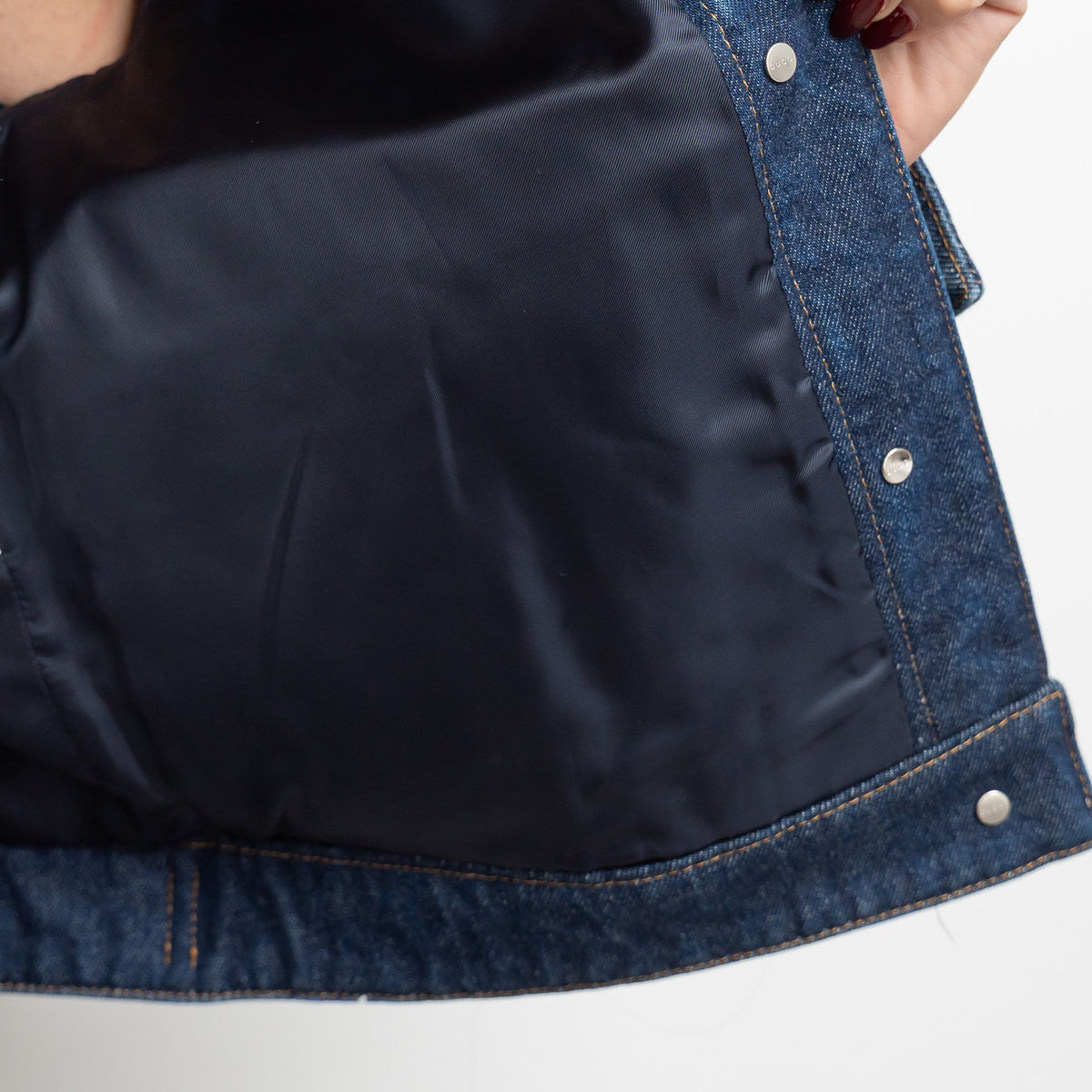 Gucci Navy Denim Crystal Studded Jacket Size 38