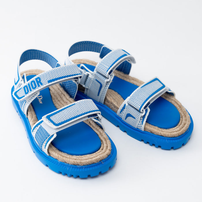 Dior Blue Dioract Tweed Sandal Size 38