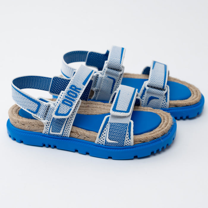 Dior Blue Dioract Tweed Sandal Size 38