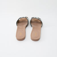 Gucci Sage Suede Interlocking G Slide Sandals Size 42