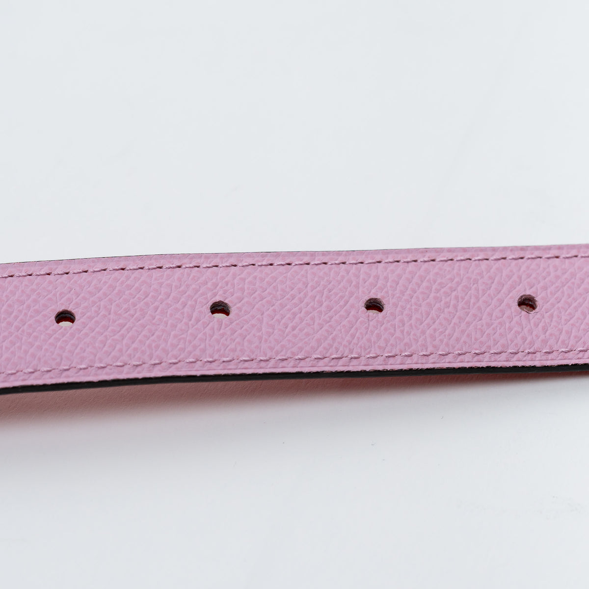 Hermes Rouge De Couer Mauve Sylvestre Swift Epsom Leather Constance with Gold H Buckle Belt Size 80