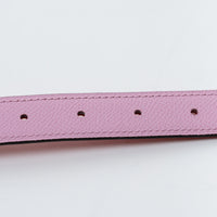 Hermes Rouge De Couer Mauve Sylvestre Swift Epsom Leather Constance with Gold H Buckle Belt Size 80