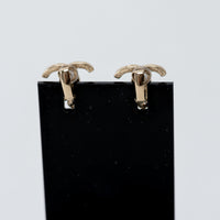 Pre-Loved Chanel™ Pearl Drop Clip-on Earrings with Crystal and Pearl Embellishments