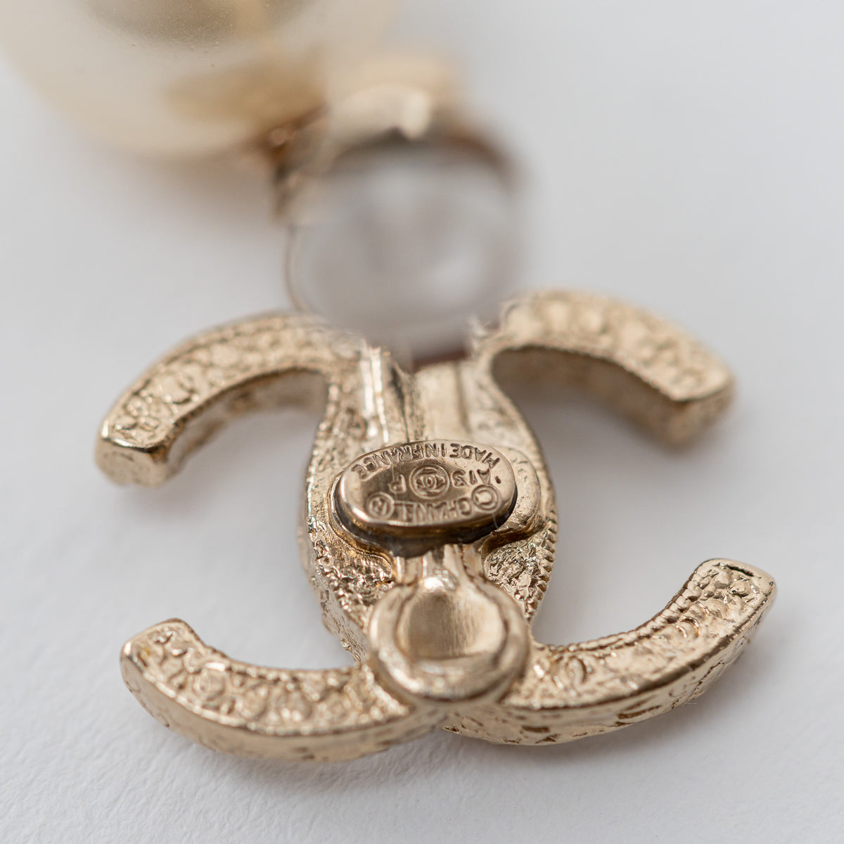 Pre-Loved Chanel™ Pearl Drop Clip-on Earrings with Crystal and Pearl Embellishments