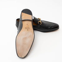Gucci Black Leather Gold Horsebit Loafers Size 7 Mens / 40 ladies