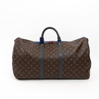 Louis Vuitton Brown Monogram Canvas Taiga Outdoor Keepall Bandouliere 55