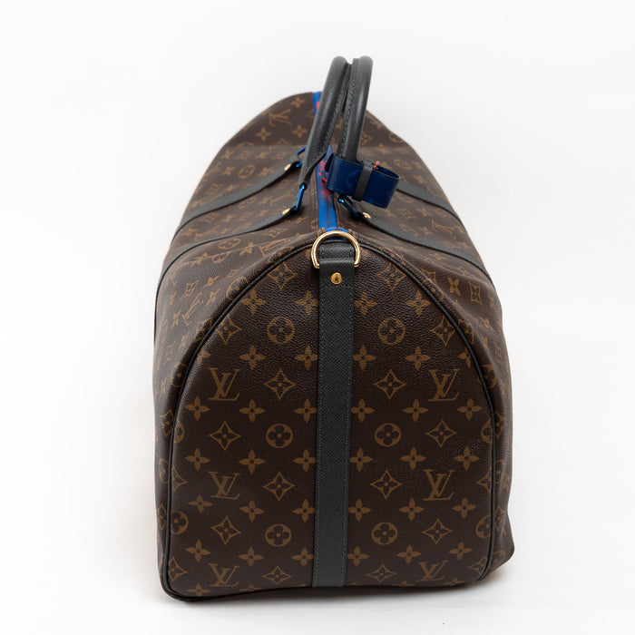 Louis Vuitton Brown Monogram Canvas Taiga Outdoor Keepall Bandouliere 55