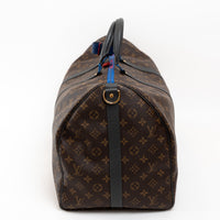 Louis Vuitton Brown Monogram Canvas Taiga Outdoor Keepall Bandouliere 55