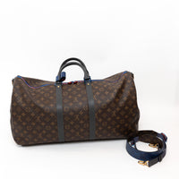 Louis Vuitton Brown Monogram Canvas Taiga Outdoor Keepall Bandouliere 55