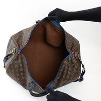 Louis Vuitton Brown Monogram Canvas Taiga Outdoor Keepall Bandouliere 55