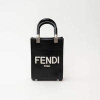 Fendi Black Leather Mini Sunshine Tote