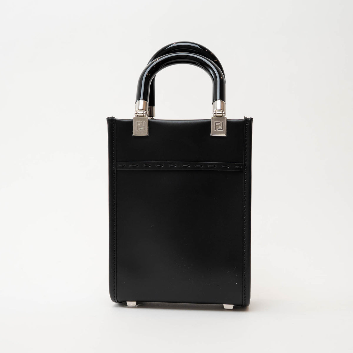 Fendi Black Leather Mini Sunshine Tote