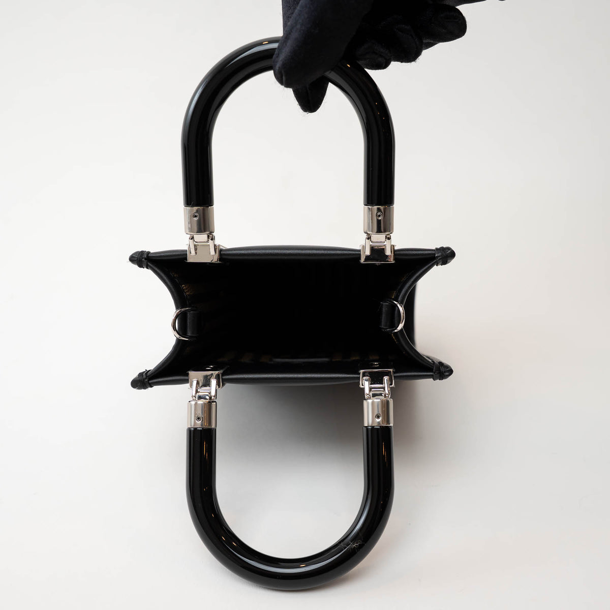 Fendi Black Leather Mini Sunshine Tote