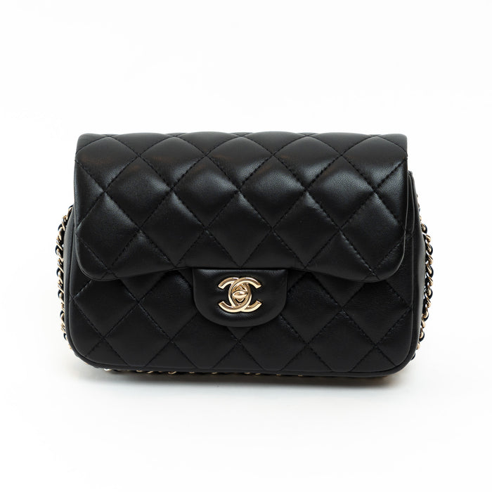 Pre-Loved Chanel™ Black Lambskin Leather My Precious Pearl Flap Bag