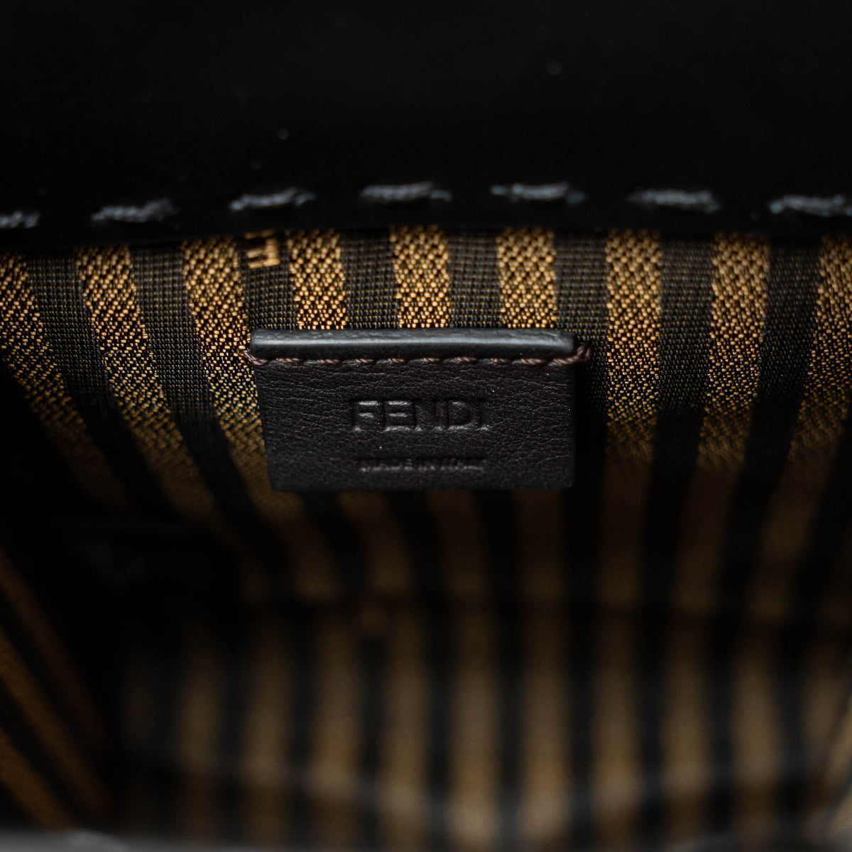 Fendi Black Leather Mini Sunshine Tote