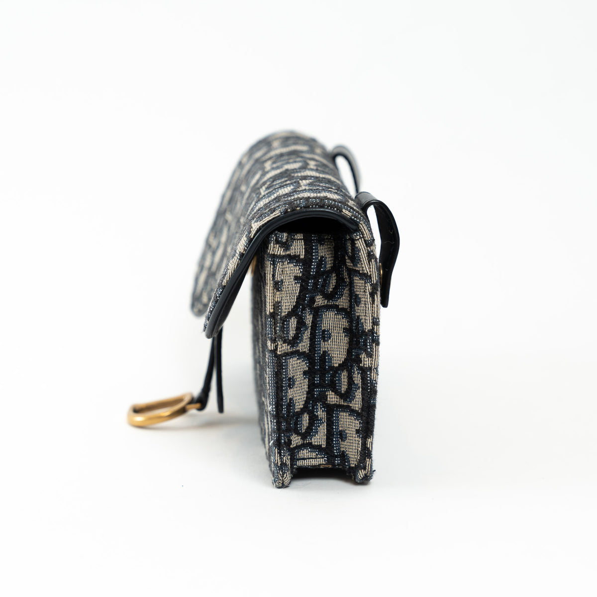 Dior Ecru and Blue Oblique Canvas Belt Bag