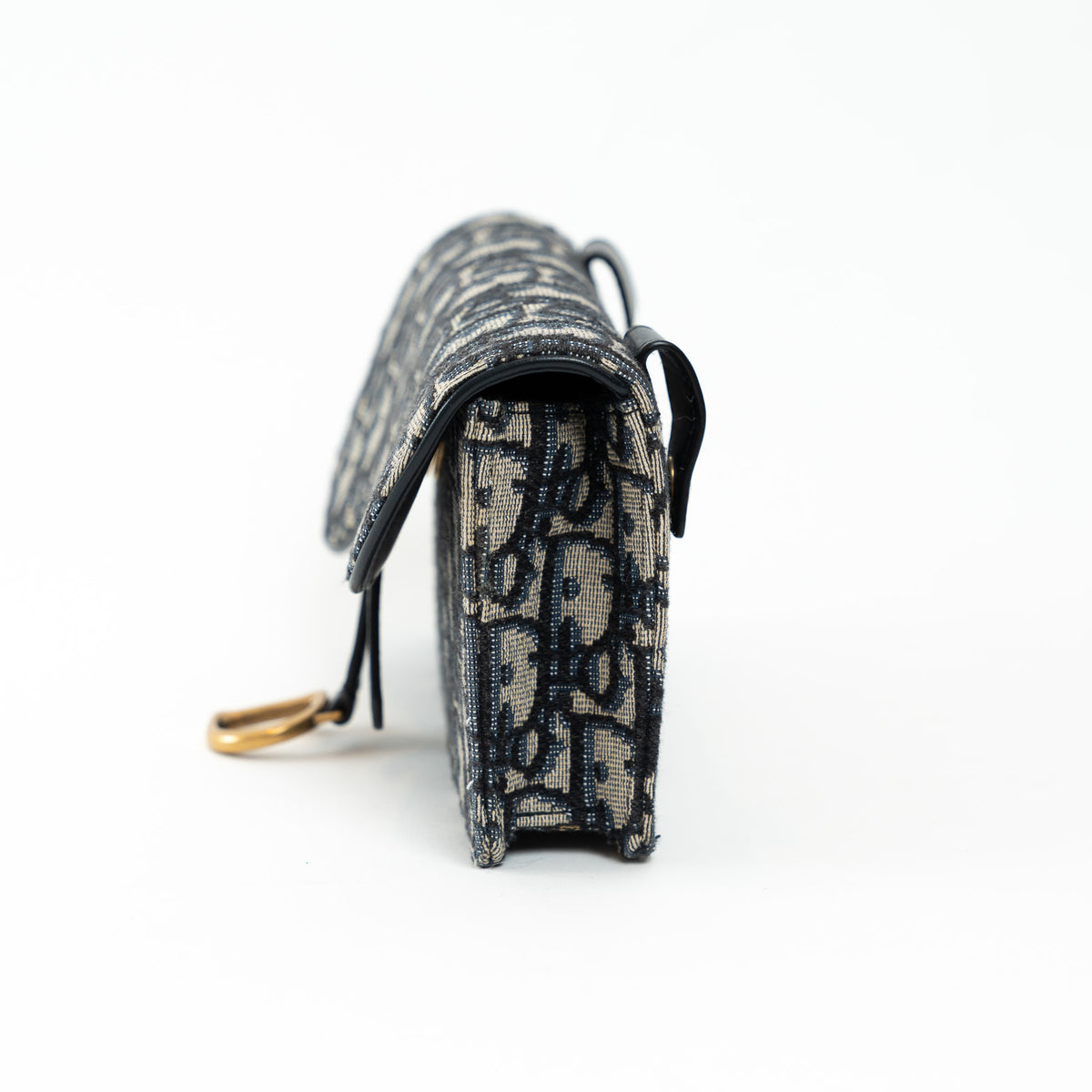 Dior Ecru and Blue Oblique Canvas Belt Bag