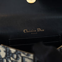Dior Ecru and Blue Oblique Canvas Belt Bag