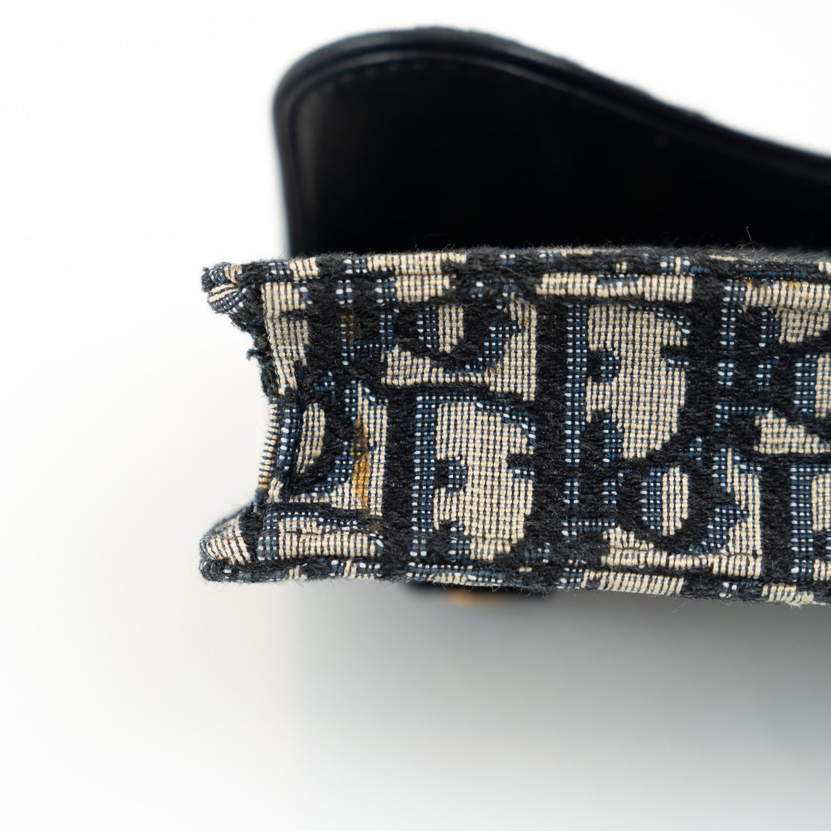 Dior Ecru and Blue Oblique Canvas Belt Bag