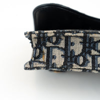 Dior Ecru and Blue Oblique Canvas Belt Bag