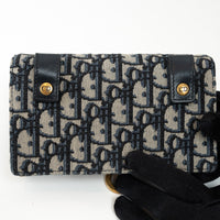 Dior Ecru and Blue Oblique Canvas Belt Bag