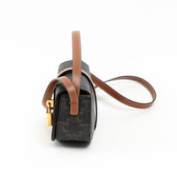 Celine Brown Monogram Canvas Triomphe Tabou Shoulder Bag