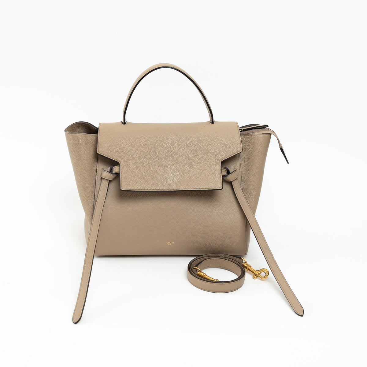 Celine Tan Grained Leather Belt Bag