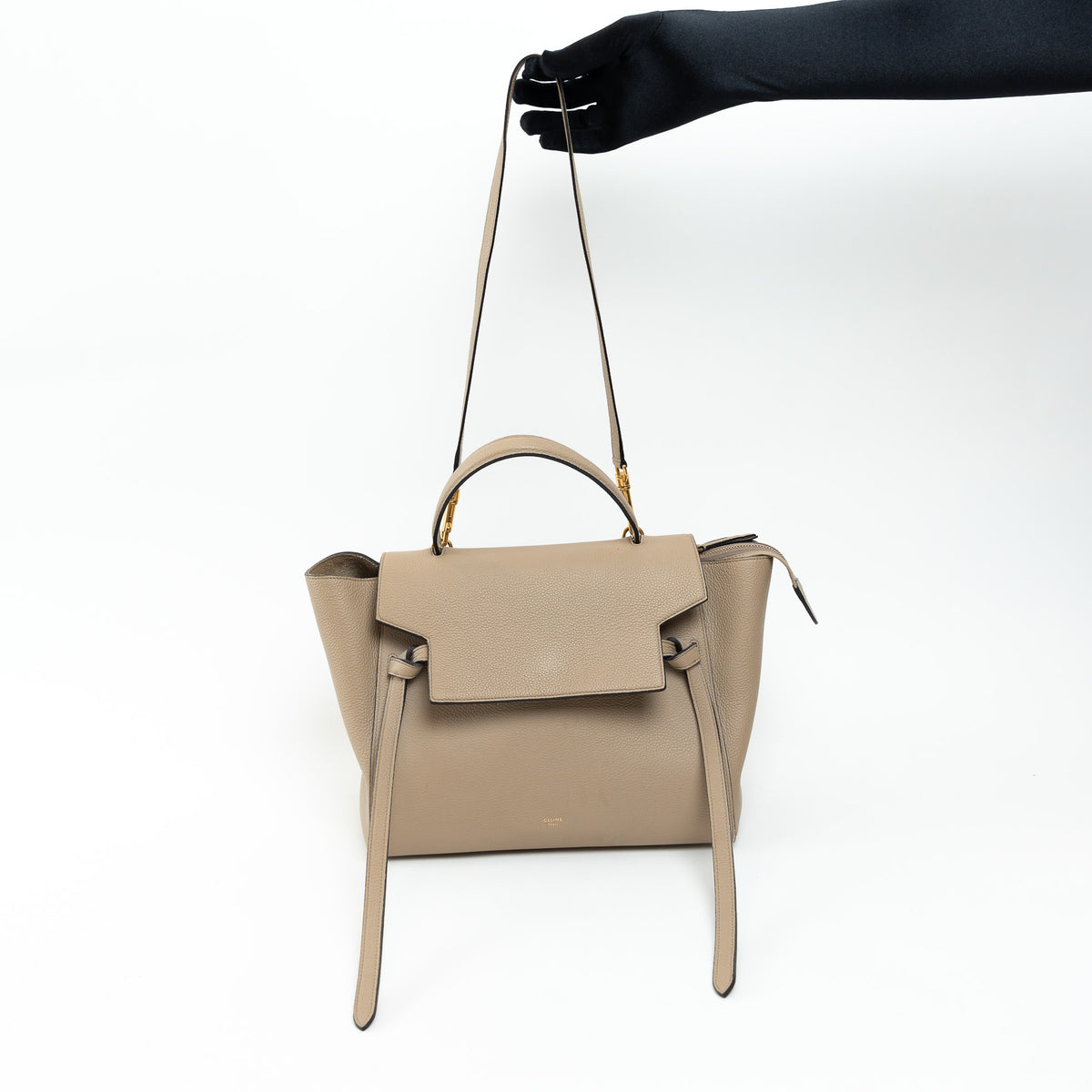 Celine Tan Grained Leather Belt Bag