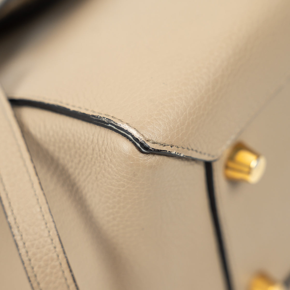 Celine Tan Grained Leather Belt Bag