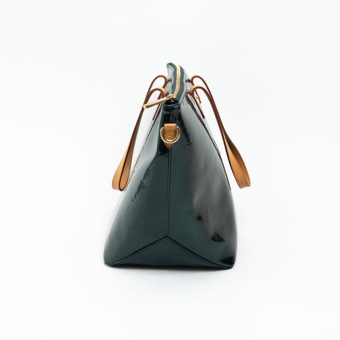 Louis Vuitton Green Vernis Monogram Leather Bellevue GM Tote