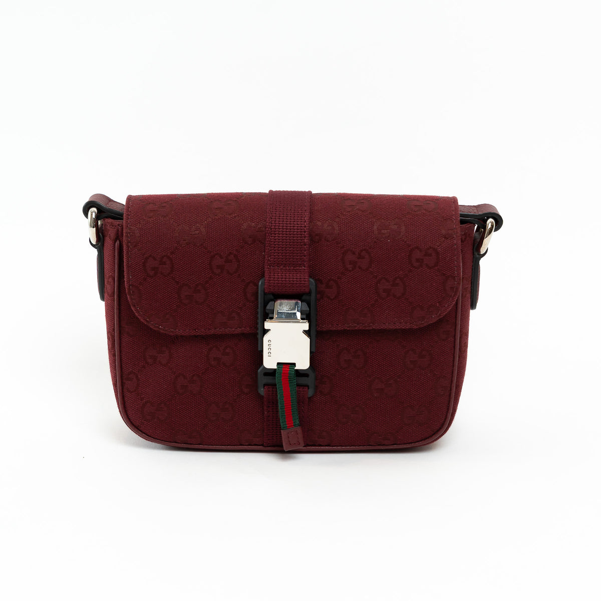 Gucci Burgundy GG Supreme Monogram Canvas Messenger Bag