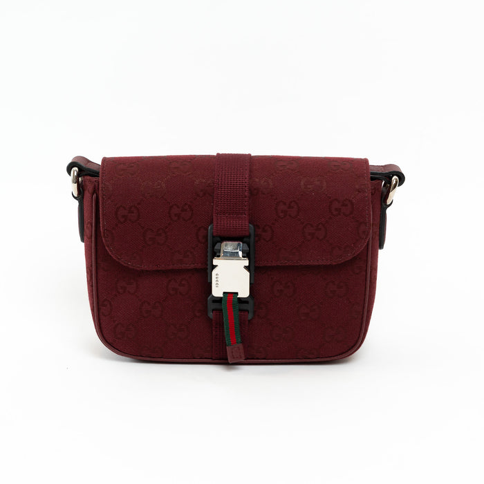 Gucci Burgundy GG Supreme Monogram Canvas Messenger Bag