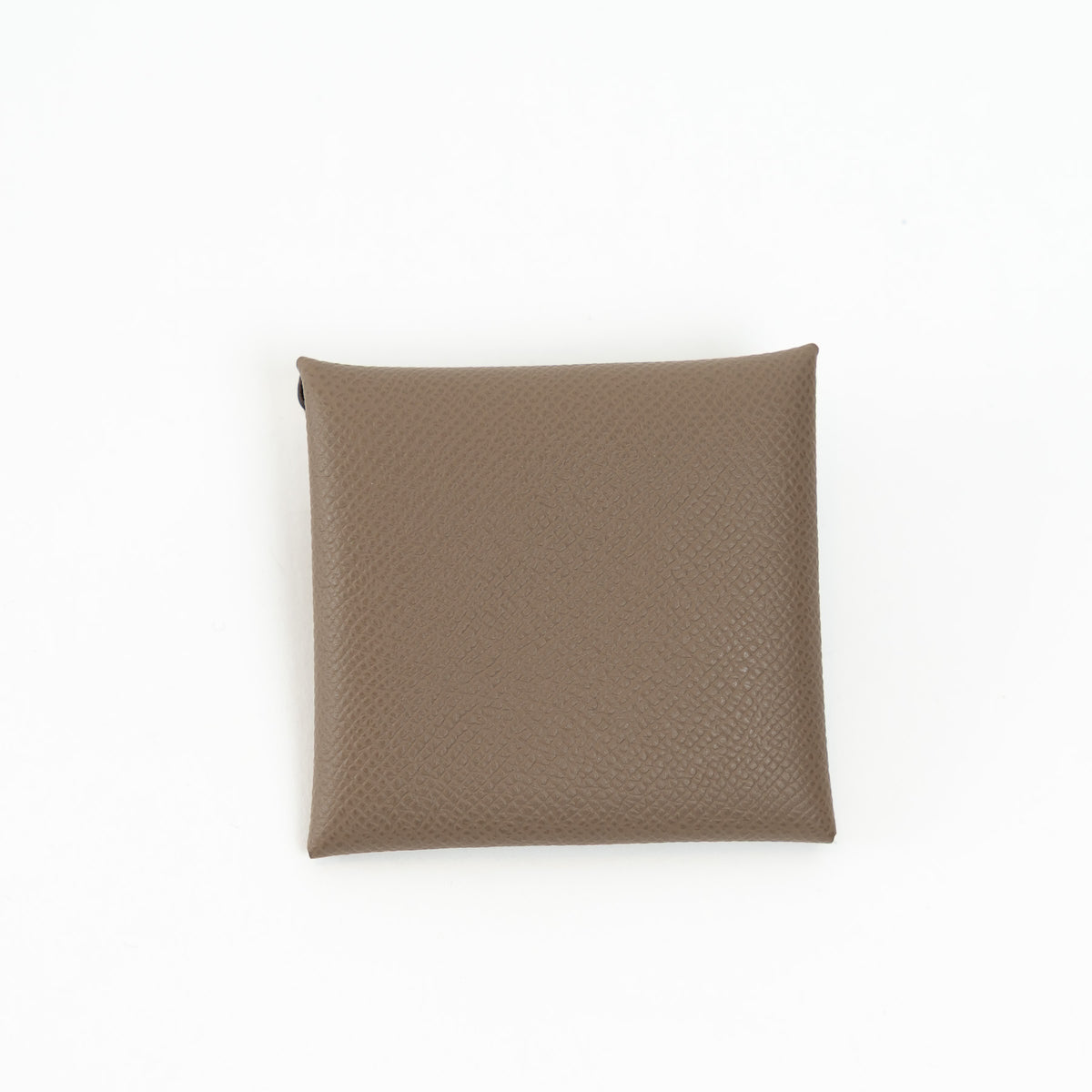 Hermes Etoupe Epsom Leather Bastia Coin Pouch