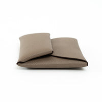 Hermes Etoupe Epsom Leather Bastia Coin Pouch