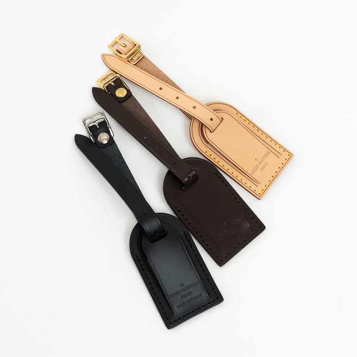 Louis Vuitton Grained Leather Luggage Tag